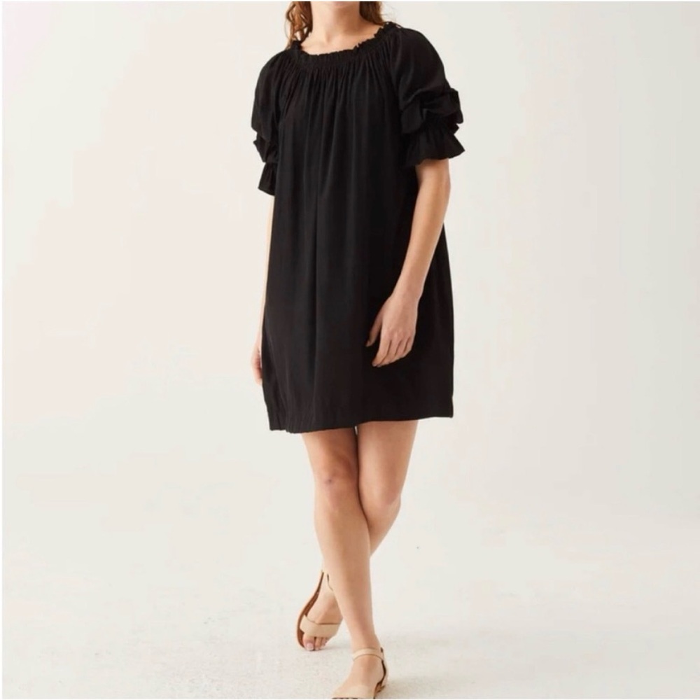 MERSEA Tulum Off The Shoulder Black Dress